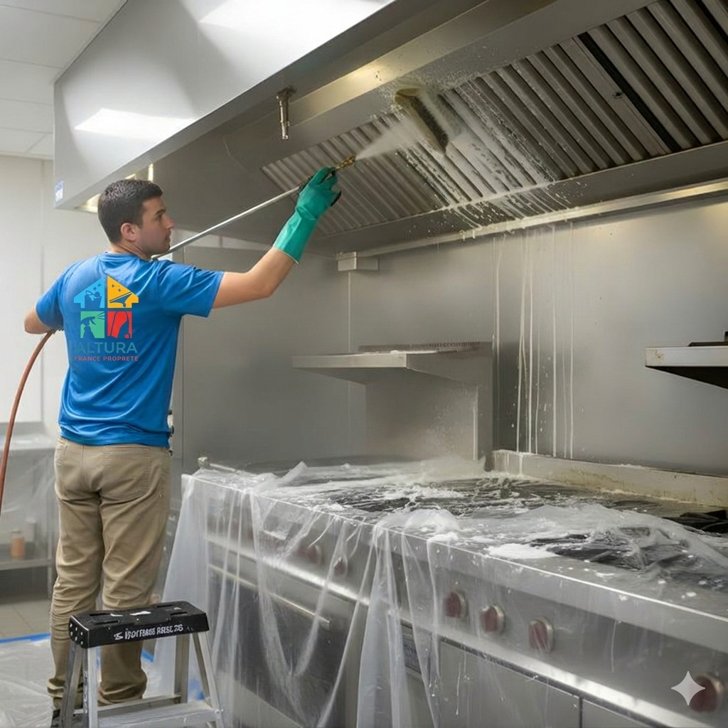 Agent de nettoyage en intervention